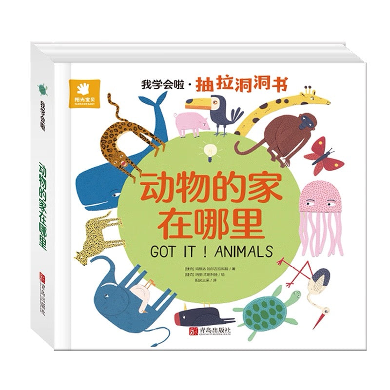 我学会啦抽拉洞洞书-Bilingual Game Book for Learning